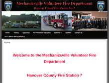 Tablet Screenshot of mechanicsvillefire.org